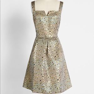 LAST DAY ModCloth NWT iridescent jacquard dress